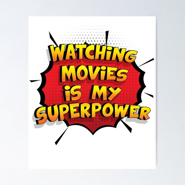 Item preview, Watching Movies is my Superpower Funny Design Watching Movies Gift designed and sold by Custom365.