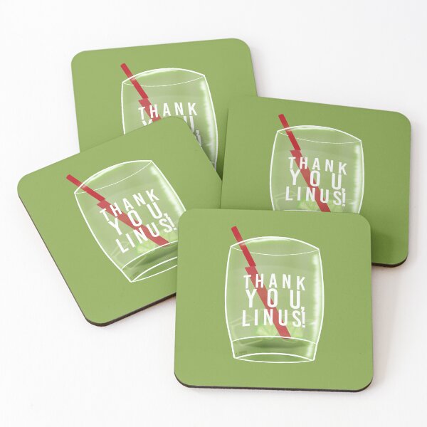 Item preview, Thank You, Linus - Coaster Sticker designed and sold by Elle Gonzaga.
