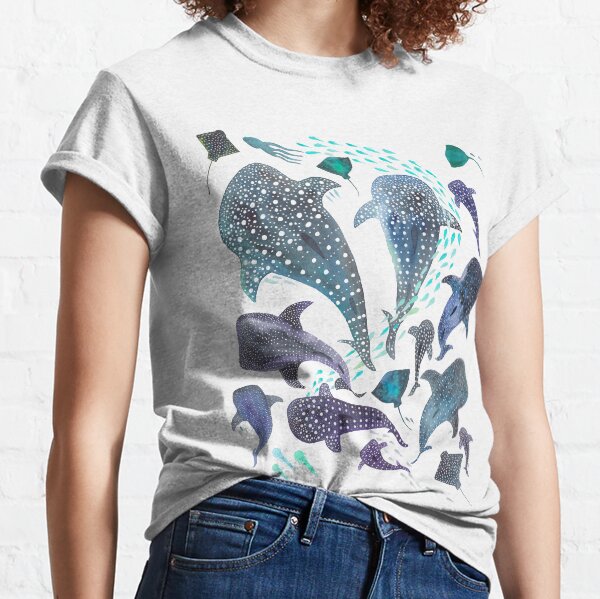 Whale Shark, Ray & Sea Creature Play Print Classic T-Shirt