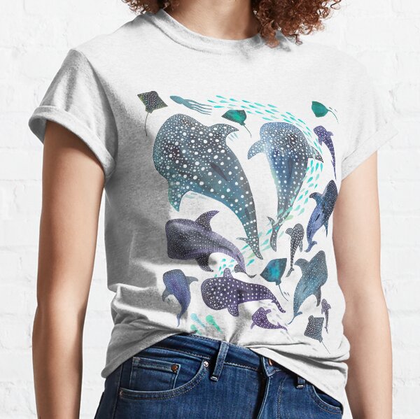 Whale Shark, Ray & Sea Creature Play Print  Classic T-Shirt