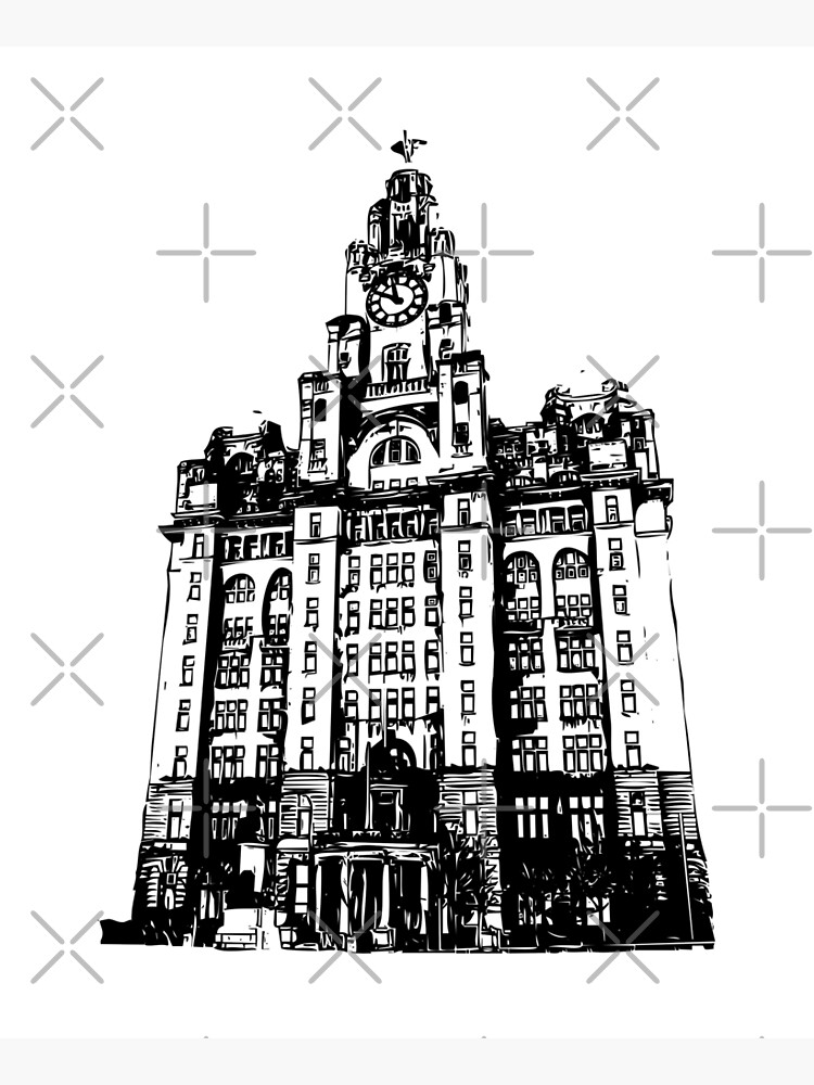 Liverpool Liver Building Vector by tribbledesign