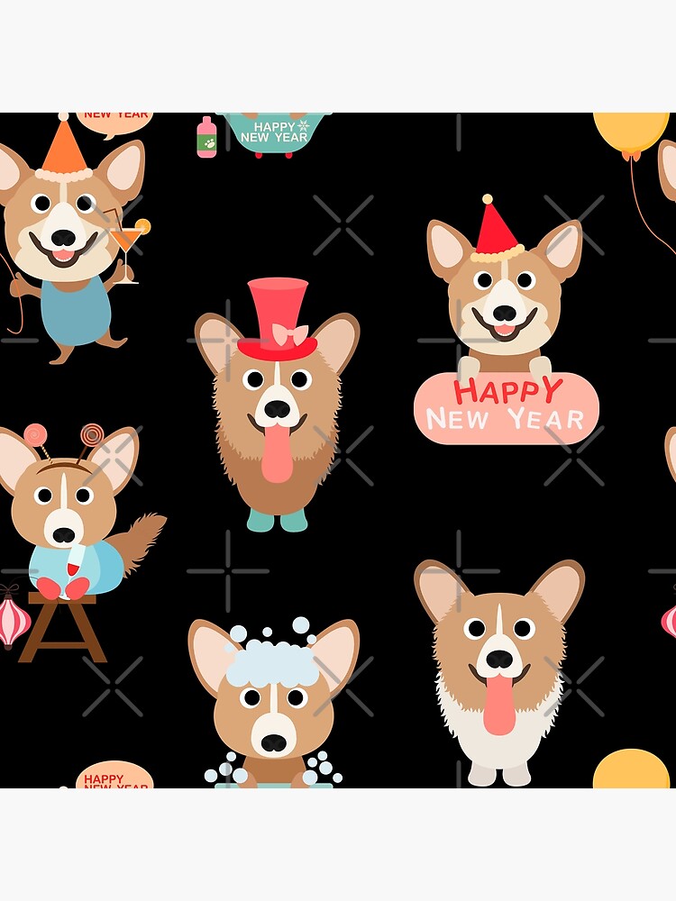 Corgis - Happy New Year by Corgiworld