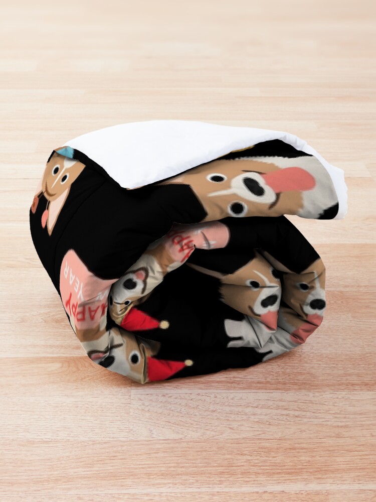Alternate view of Corgis - Happy New Year Comforter
