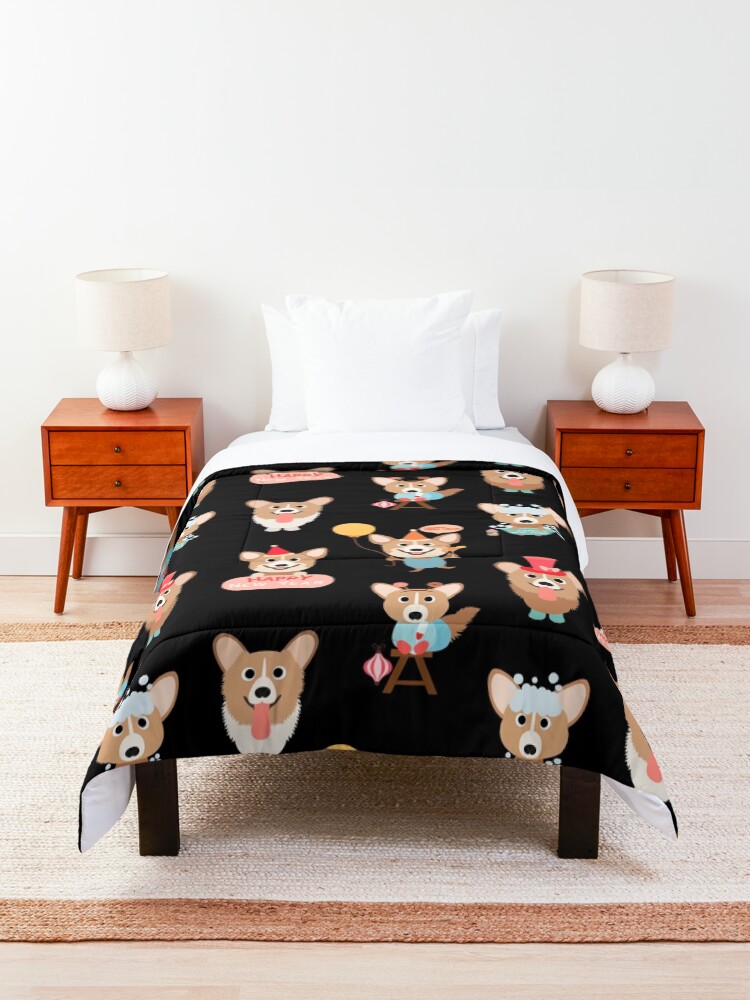 Alternate view of Corgis - Happy New Year Comforter