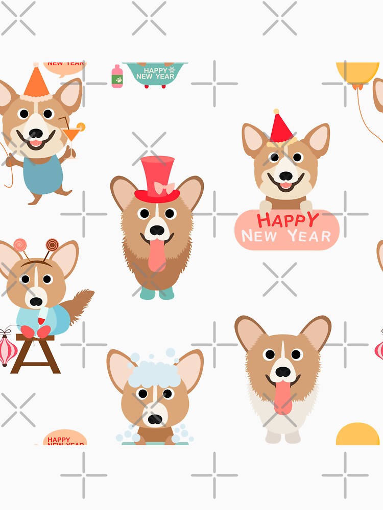 Corgis - Happy New Year by Corgiworld