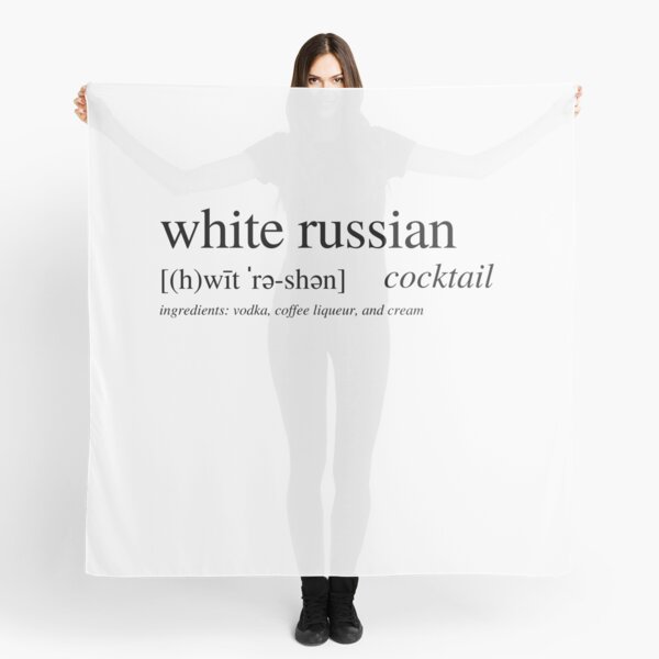White Russian - the decadent coffee cocktail made with vodka and cream! Scarf