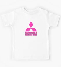 Diamonds are a girl's best friend pink Kids Tee