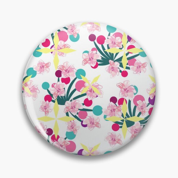 Item preview, multicolor pastel botanical flower pattern designed and sold by nerobi.