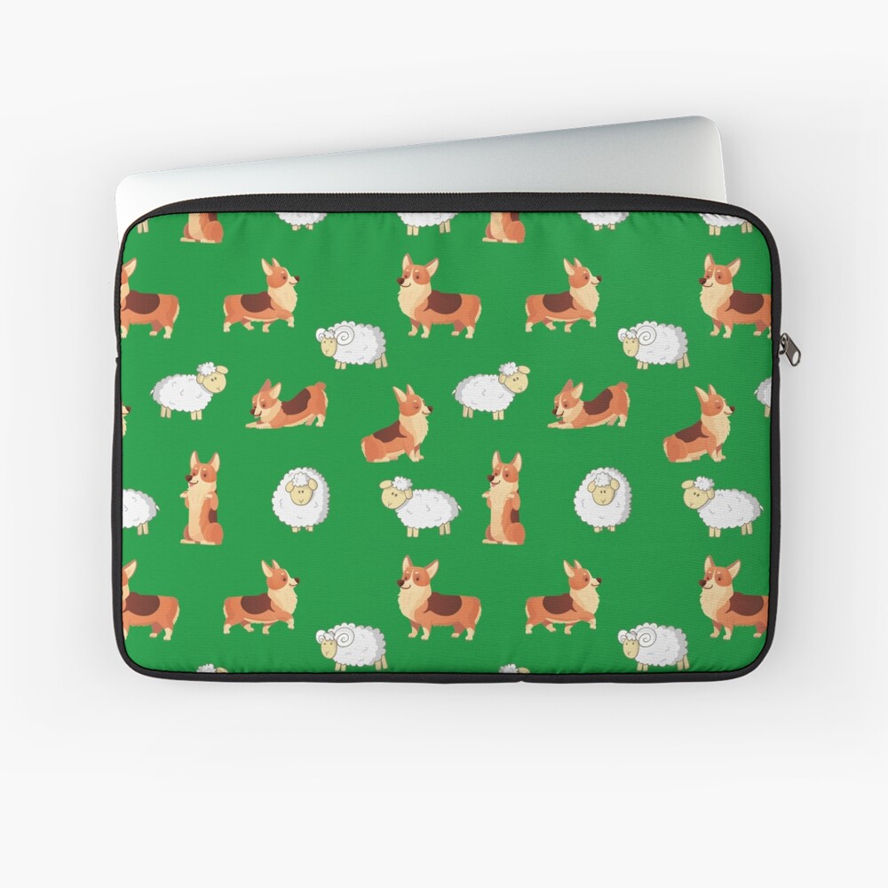 Corgis on the farm Laptop Sleeve