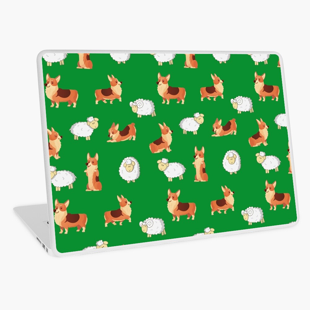 Corgis on the farm Laptop Skin