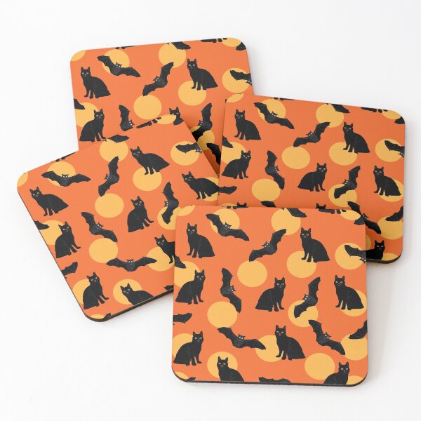 Item preview, Pattern with black cats and bats designed and sold by GulArt.