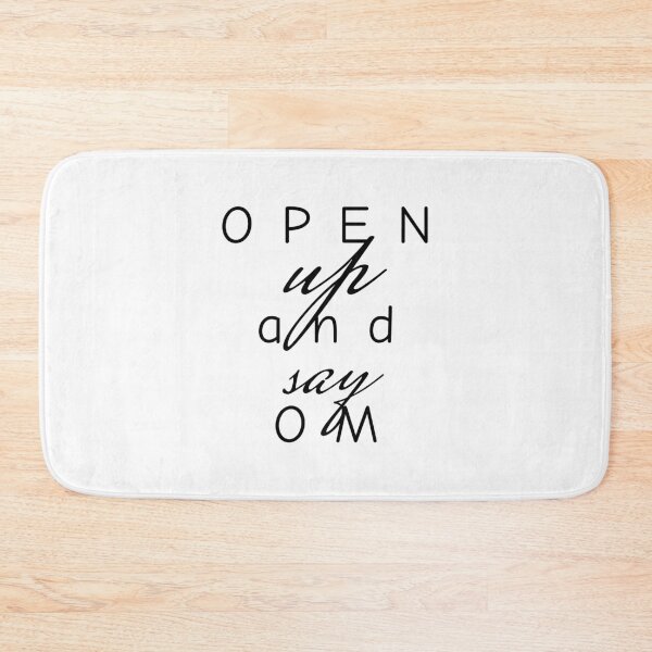 Item preview, Open Up and say Om, Yoga quote designed and sold by Minimalist Quotes and Sayings.