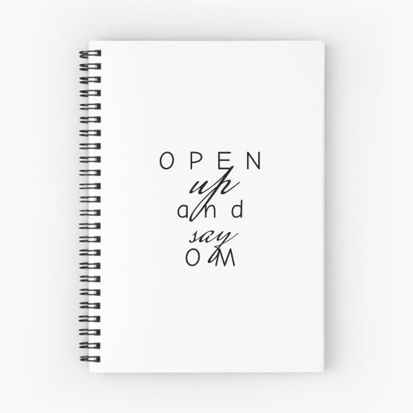 Item preview, Open Up and say Om, Yoga quote designed and sold by Minimalist Quotes and Sayings.