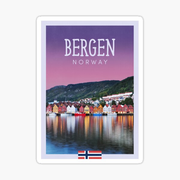 Artikel-Vorschau von Bergen, Norwegen, designt und verkauft von JingleSnitch.