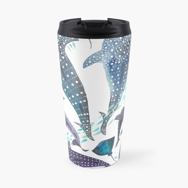 Whale Shark, Ray & Sea Creature Play Print Travel Mug