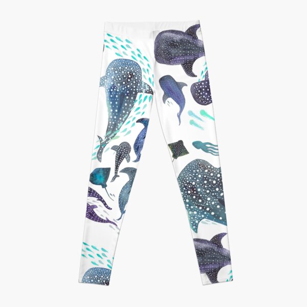 Whale Shark, Ray & Sea Creature Play Print Leggings