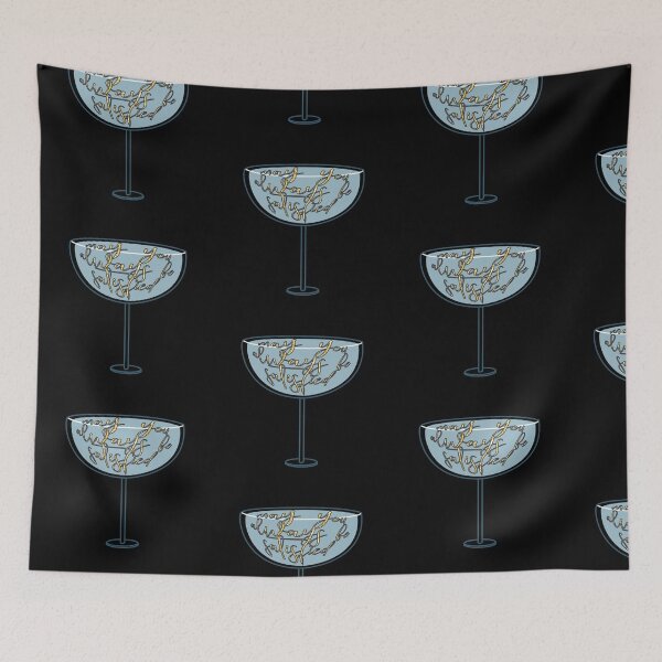 Item preview, May You Always Be Satisfied Wine Blue on Black designed and sold by violetcho.