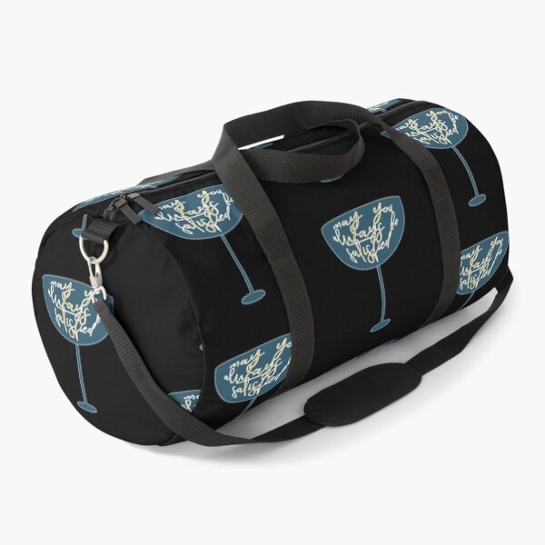 Item preview, May You Always Be Satisfied Wine Blue on Black designed and sold by violetcho.