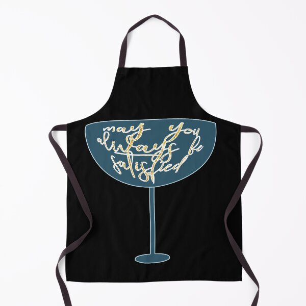 Item preview, May You Always Be Satisfied Wine Blue on Black designed and sold by violetcho.