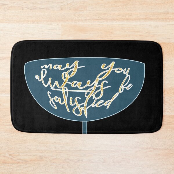 Item preview, May You Always Be Satisfied Wine Blue on Black designed and sold by violetcho.