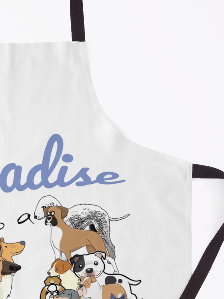 Alternate view of Paradise is a House full of Dogs Apron
