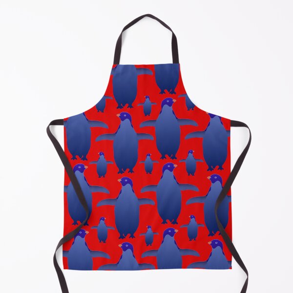Item preview, Blue Penguin Pattern (on red) designed and sold by Davey's Designs.