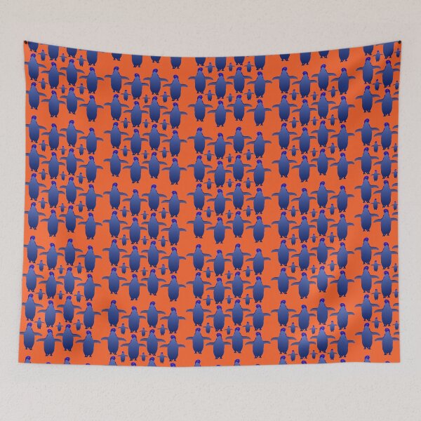Item preview, Blue Penguin Pattern (on orange) designed and sold by Davey's Designs.