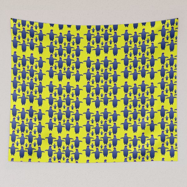 Item preview, Blue Penguin Pattern (on yellow) designed and sold by Davey's Designs.