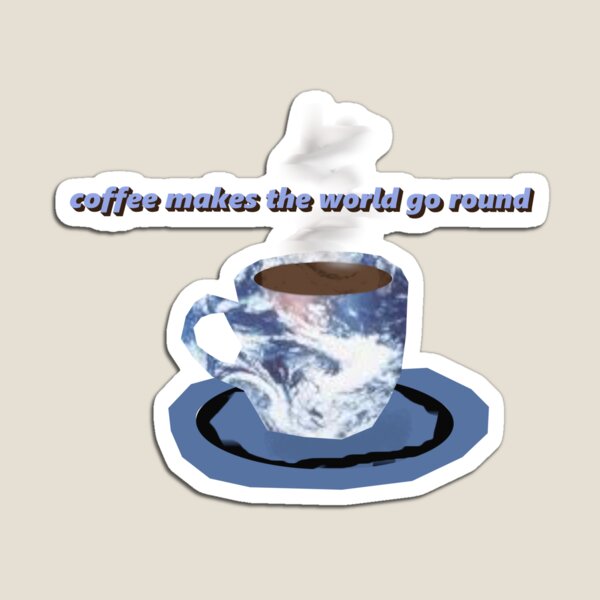 Aperçu de l'œuvre le café fait tourner le monde (noir) créée et vendue par MsTyson.