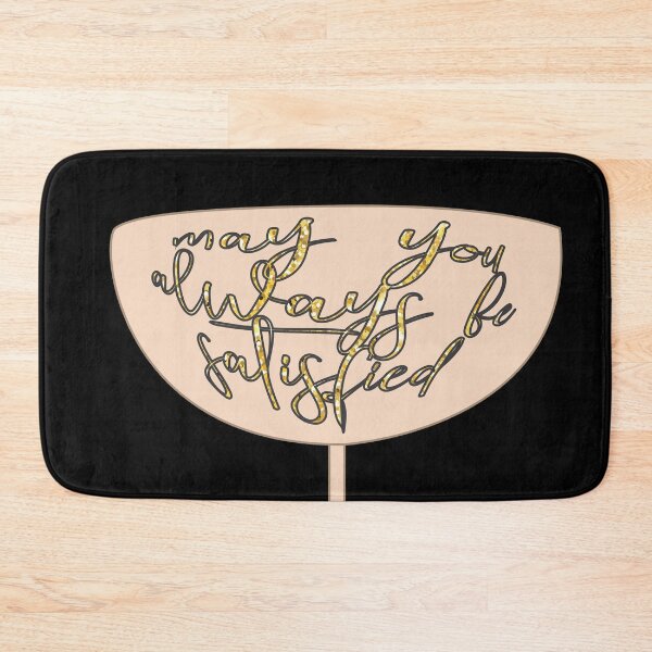 Item preview, May You Always Be Satisfied Wine Pink on Black designed and sold by violetcho.