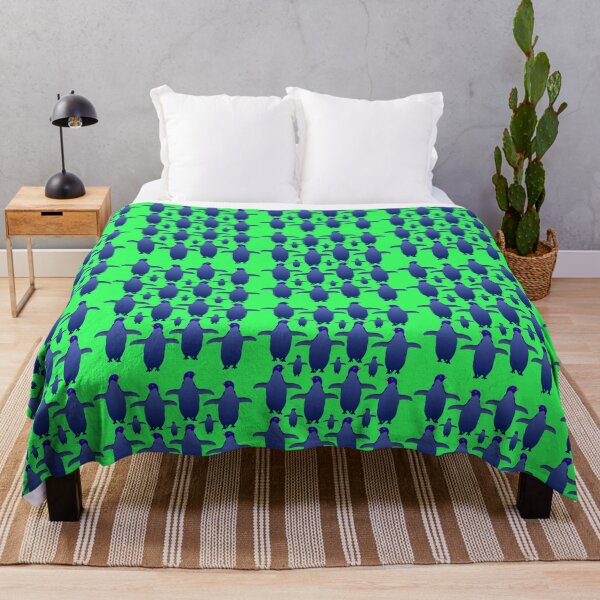 Item preview, Blue Penguin Pattern (on green) designed and sold by Davey's Designs.