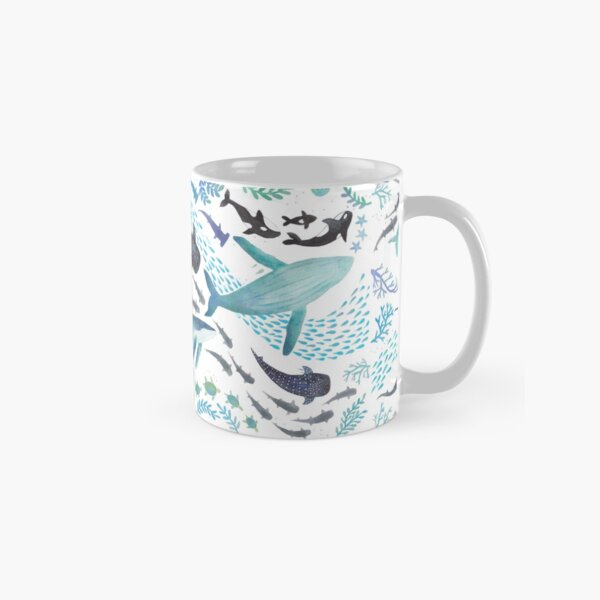 Vista previa del artículo con la obra «Tiburones, ballenas jorobadas, orcas y tortugas Ocean Play Print», diseñado y vendido por jesschampagne.
