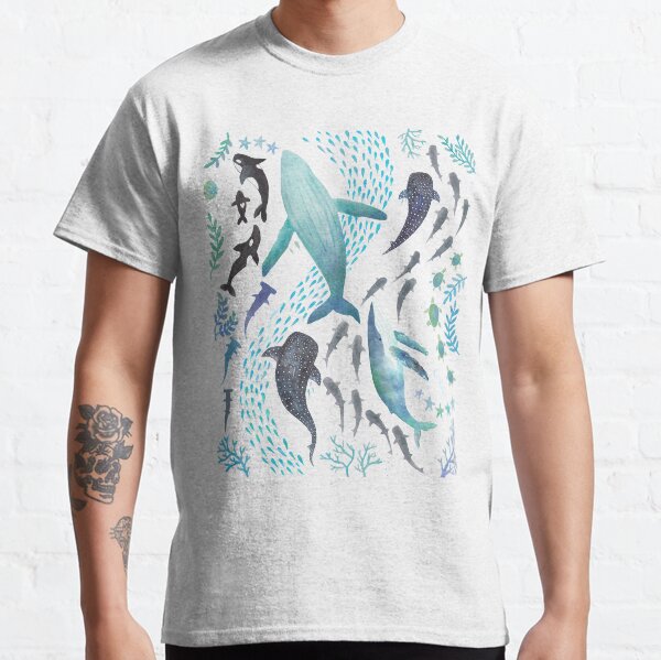 Artikel-Vorschau von Haie, Buckelwale, Orcas und Schildkröten Ocean Play Print, designt und verkauft von jesschampagne.