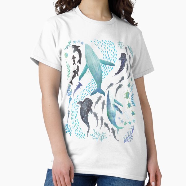 Artikel-Vorschau von Haie, Buckelwale, Orcas und Schildkröten Ocean Play Print, designt und verkauft von jesschampagne.