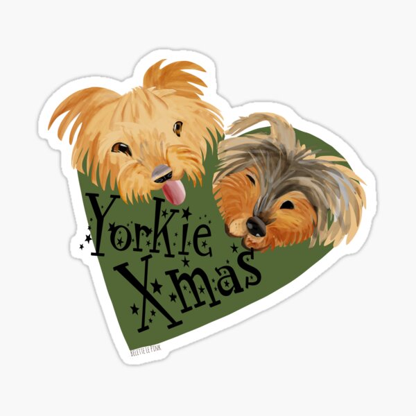 Yorki Xmas Pegatina