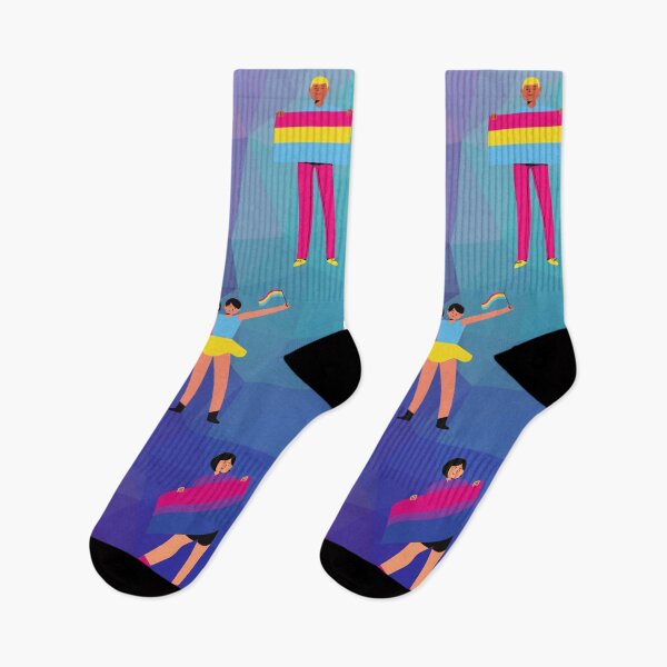Item preview, Bi/Pan/+ - Socks designed and sold by Jamie Arpin-Ricci Designs.