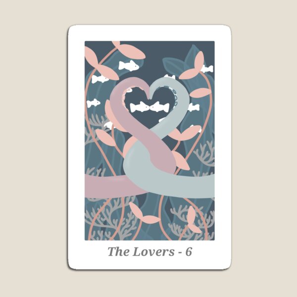 Item preview, La tarjeta de tarot subacuática de los amantes designed and sold by ciarakraken.
