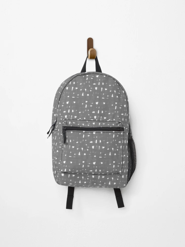 Thumbnail 1 of 3, Backpack, Gray Abstract Net Pattern Print designed and sold by MCMXCV-PROJECT.