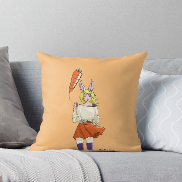 Item preview, Cute Bunny Girl Holding Carrot Balloon  designed and sold by SithBoy.