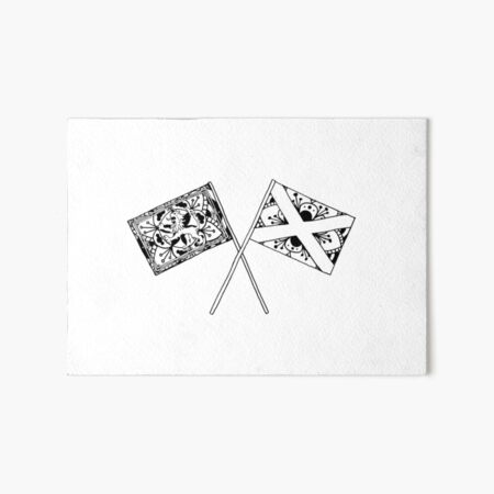 Scottish Flags Mandala Art Board Print