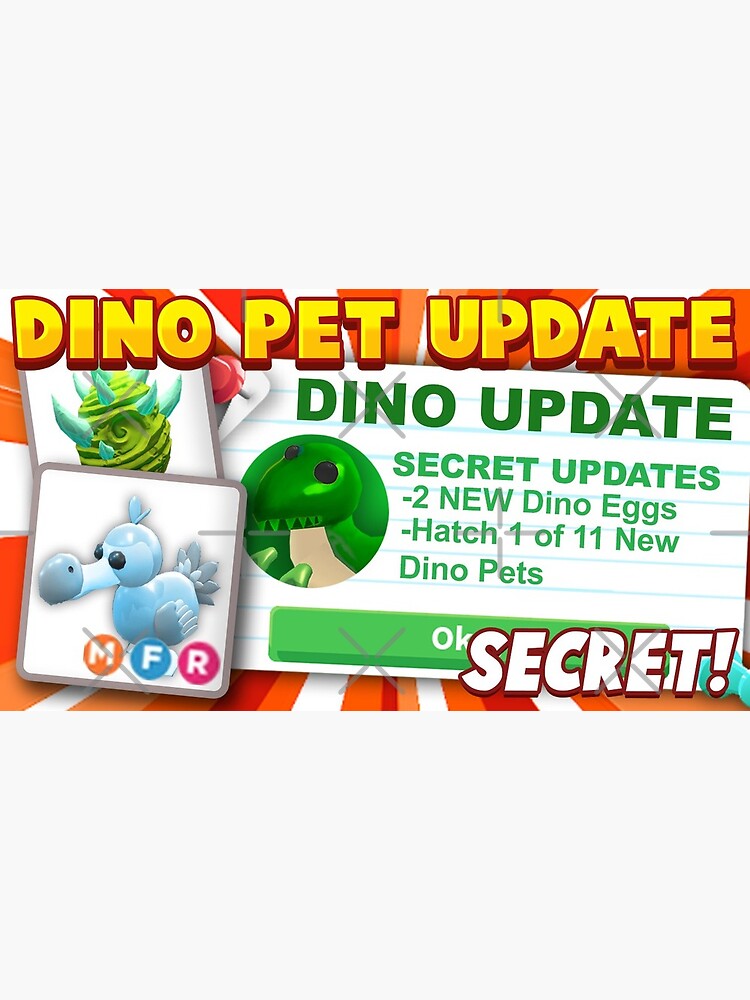 Dino Roblox Adopt Me Pets Greeting Card By Newmerchandise Redbubble - all new secret easter codes in adopt me roblox