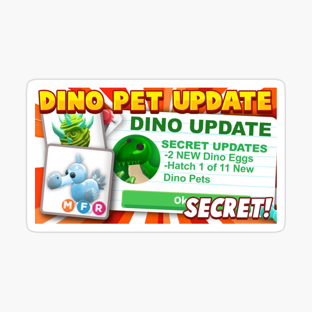Dino Roblox Adopt Me Pets Greeting Card By Newmerchandise Redbubble - roblox adopt me new dino update