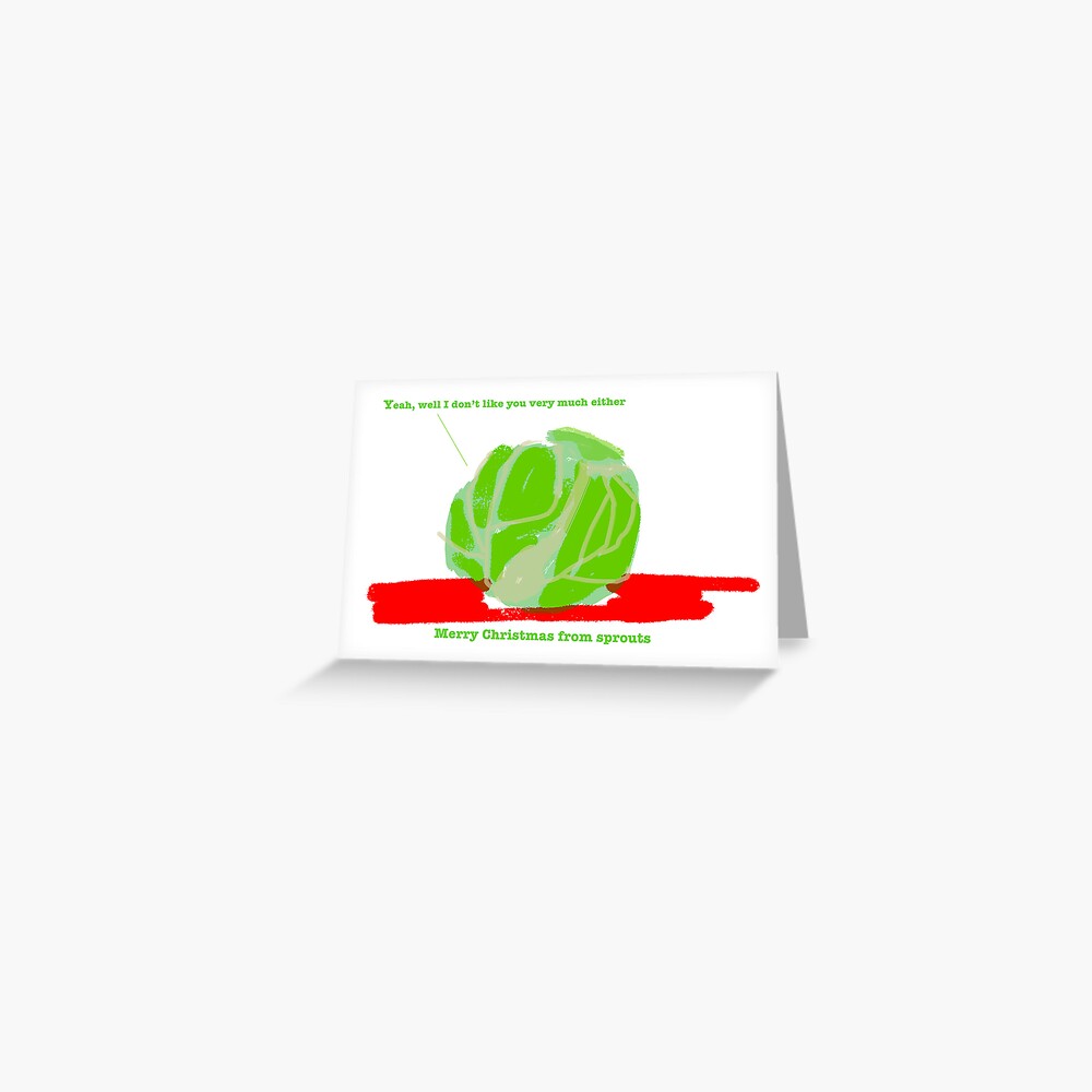 Sprouts Christmas Card #1 Greeting Card