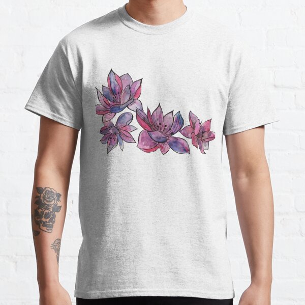 no mud no lotus Unisex t-shirt lotus flower with sun japanese art floral design yoga lover gift traditional japanese art