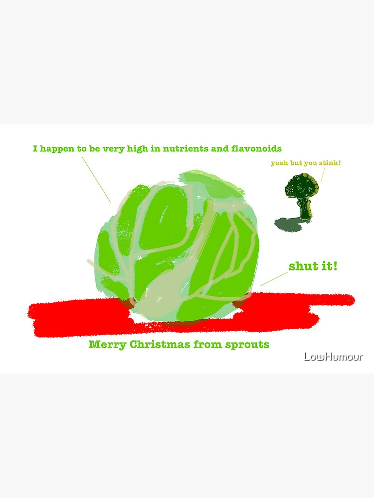 Thumbnail 2 of 2, Greeting Card, Sprouts Christmas Card #2 designed and sold by LowHumour.