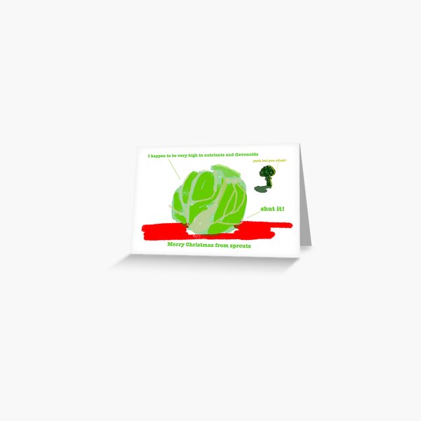 Sprouts Christmas Card #2 Greeting Card