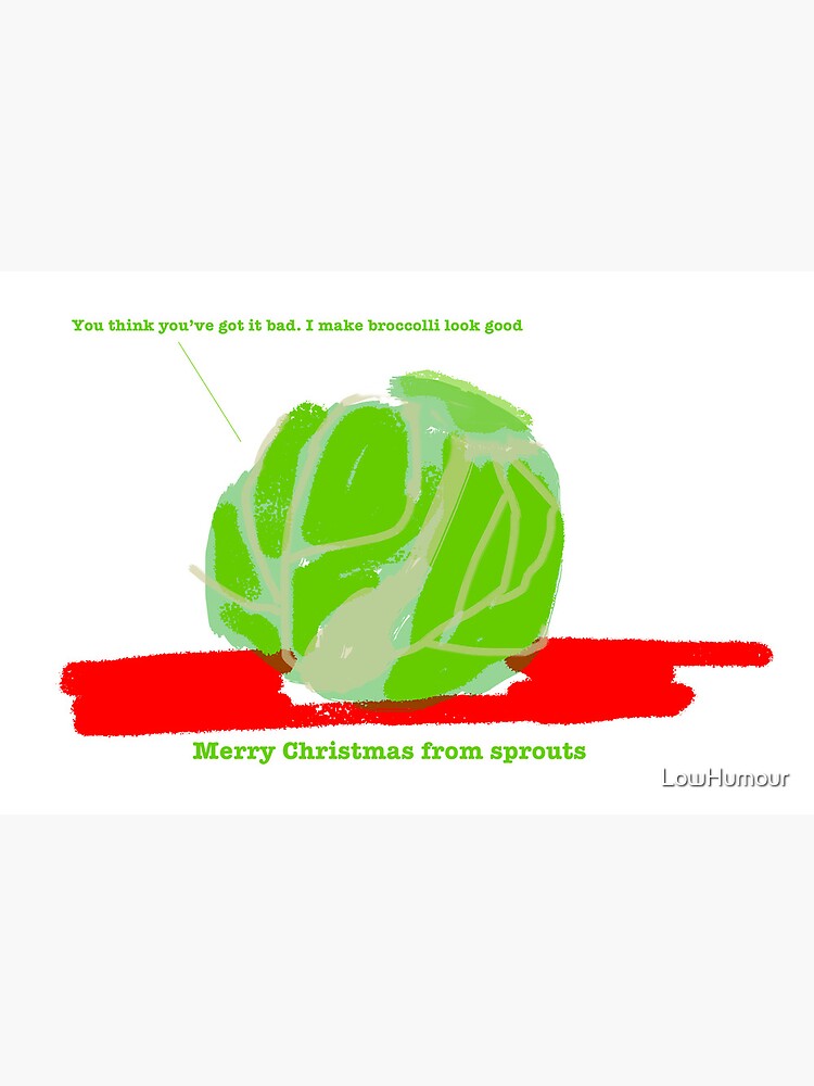 Thumbnail 2 of 2, Greeting Card, Sprouts Christmas Card #3 designed and sold by LowHumour.