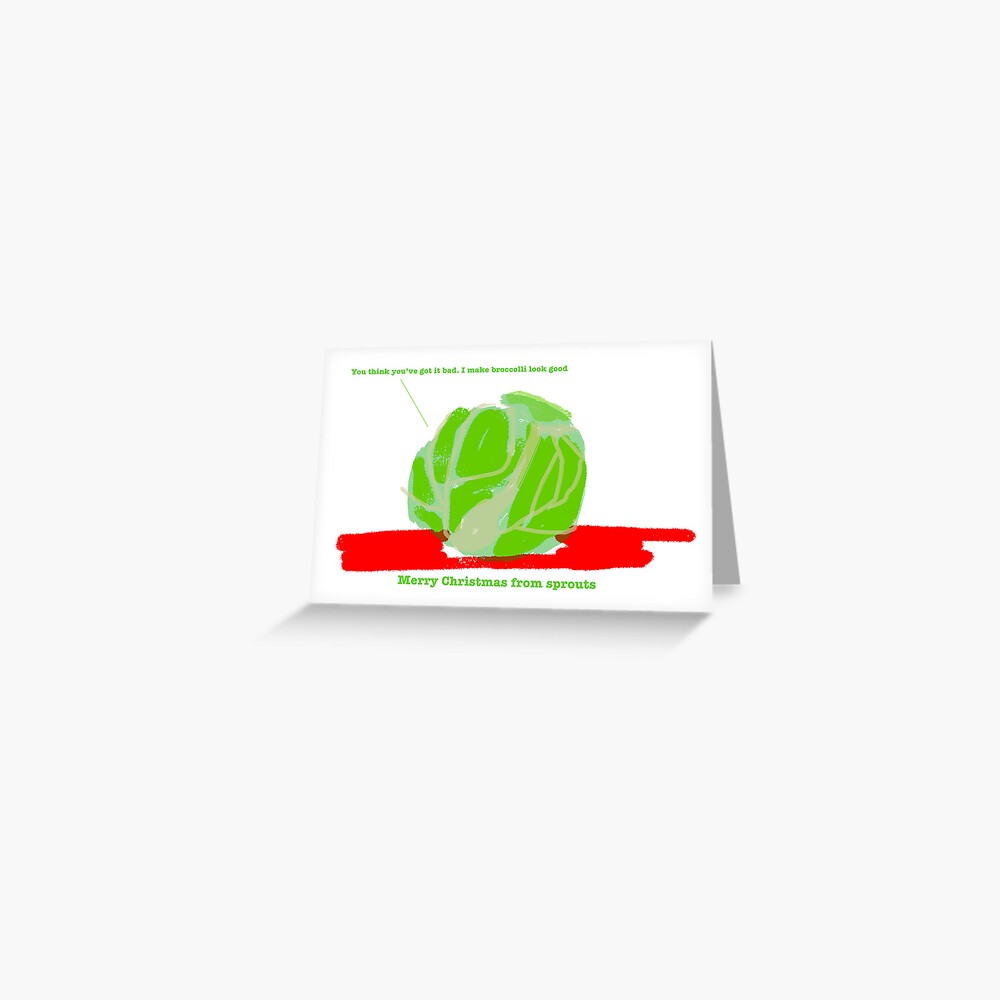 Sprouts Christmas Card #3 Greeting Card