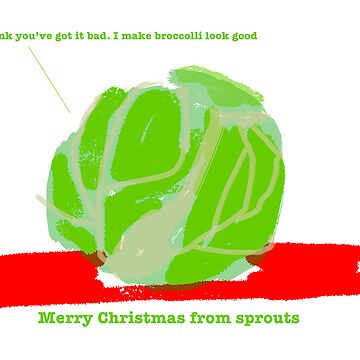 Artwork thumbnail, Sprouts Christmas Card #3 by LowHumour
