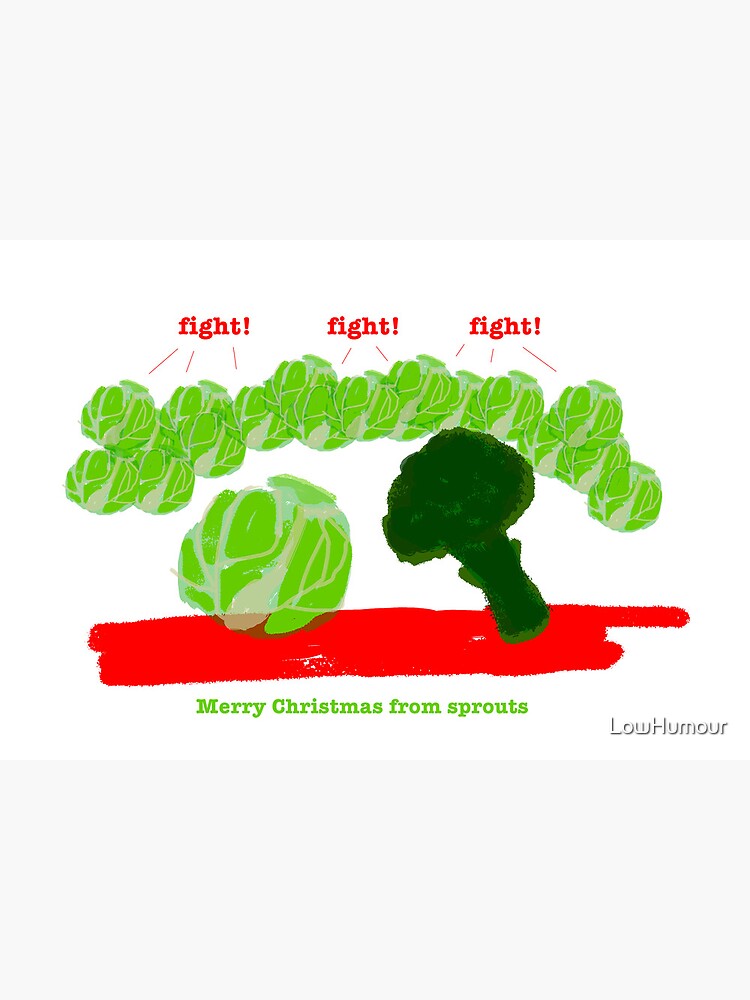 Thumbnail 2 of 2, Greeting Card, Sprouts Christmas Card #4 designed and sold by LowHumour.